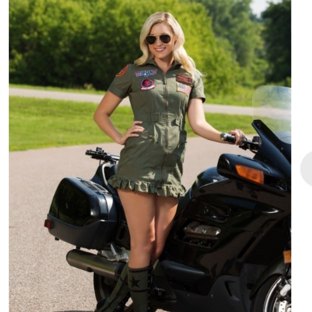 Costume Top Gun Pilot Flight Dress size Small - Halloween
